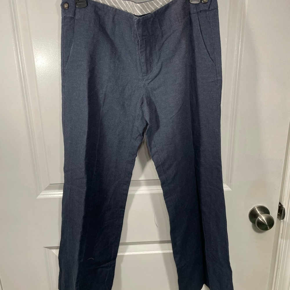 GAP Women’s hip Slung fit flared leg  Dark Blue Chinos Size 8 Ankle Pants CB-90